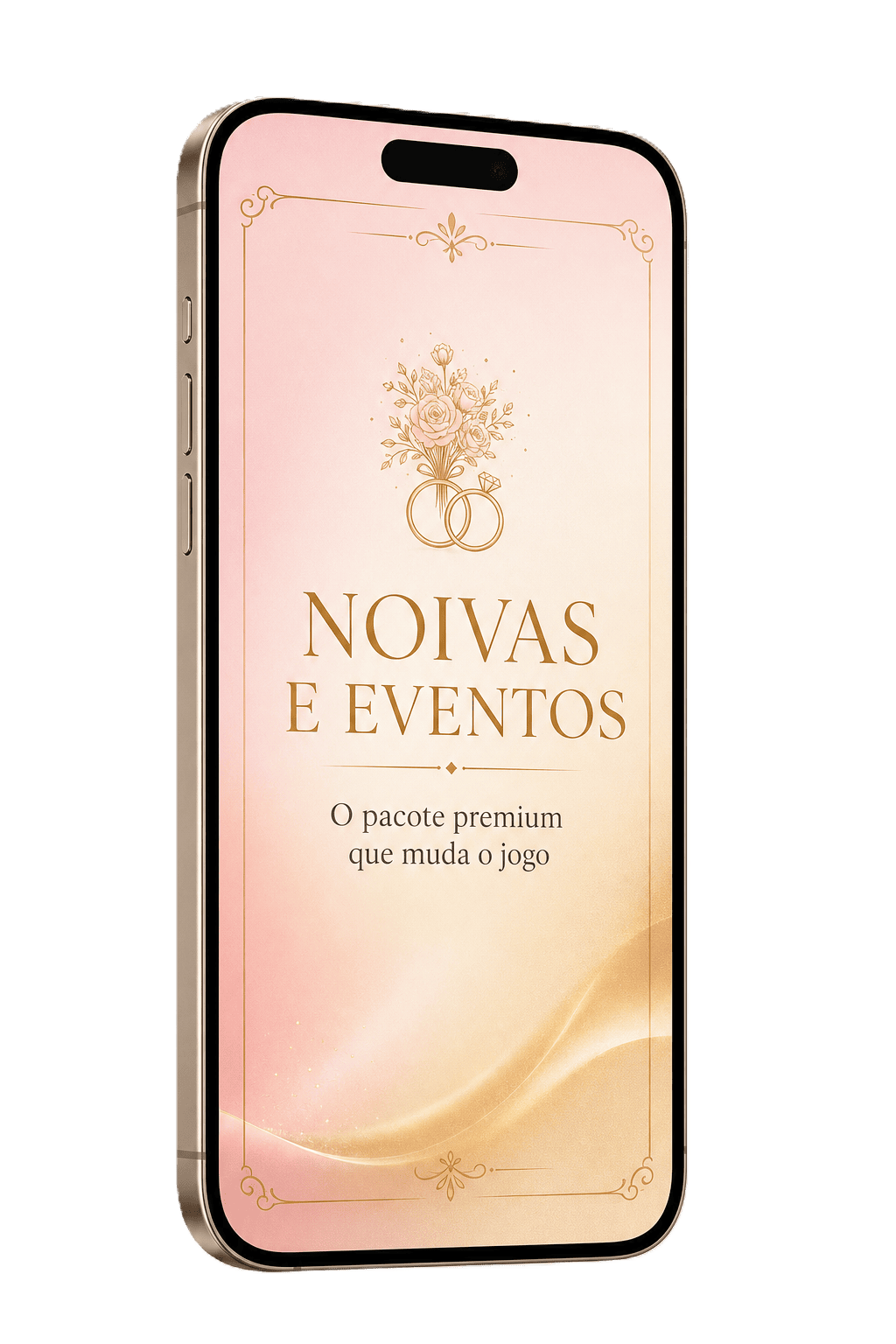Capa do bônus Noivas e eventos exibida na tela de um celular